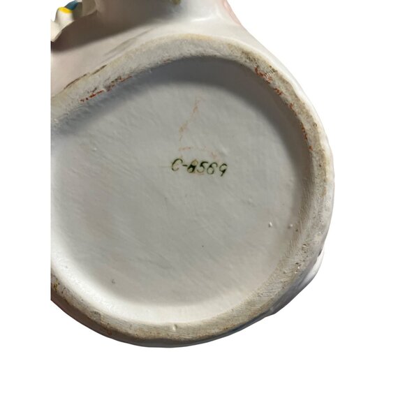 Napcoware Vintage Hippo Pink Blue Ceramic Baby Gift Planter C-8569 - Picture 3 of 15